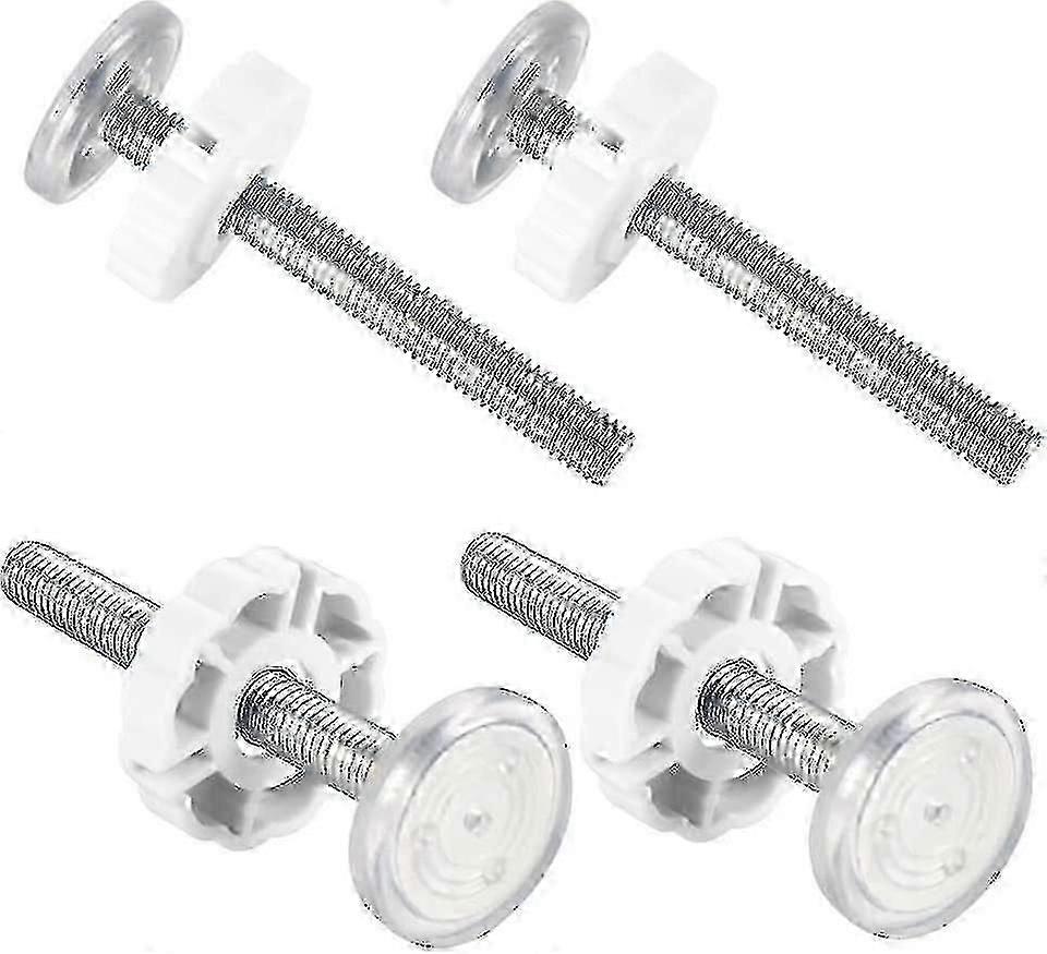 مجموعة بيضاء من 4 بوابات أطفال إضافية مع قضيب ملولب M10 - ملحقات بوابة أمان الطفل (EPA13)