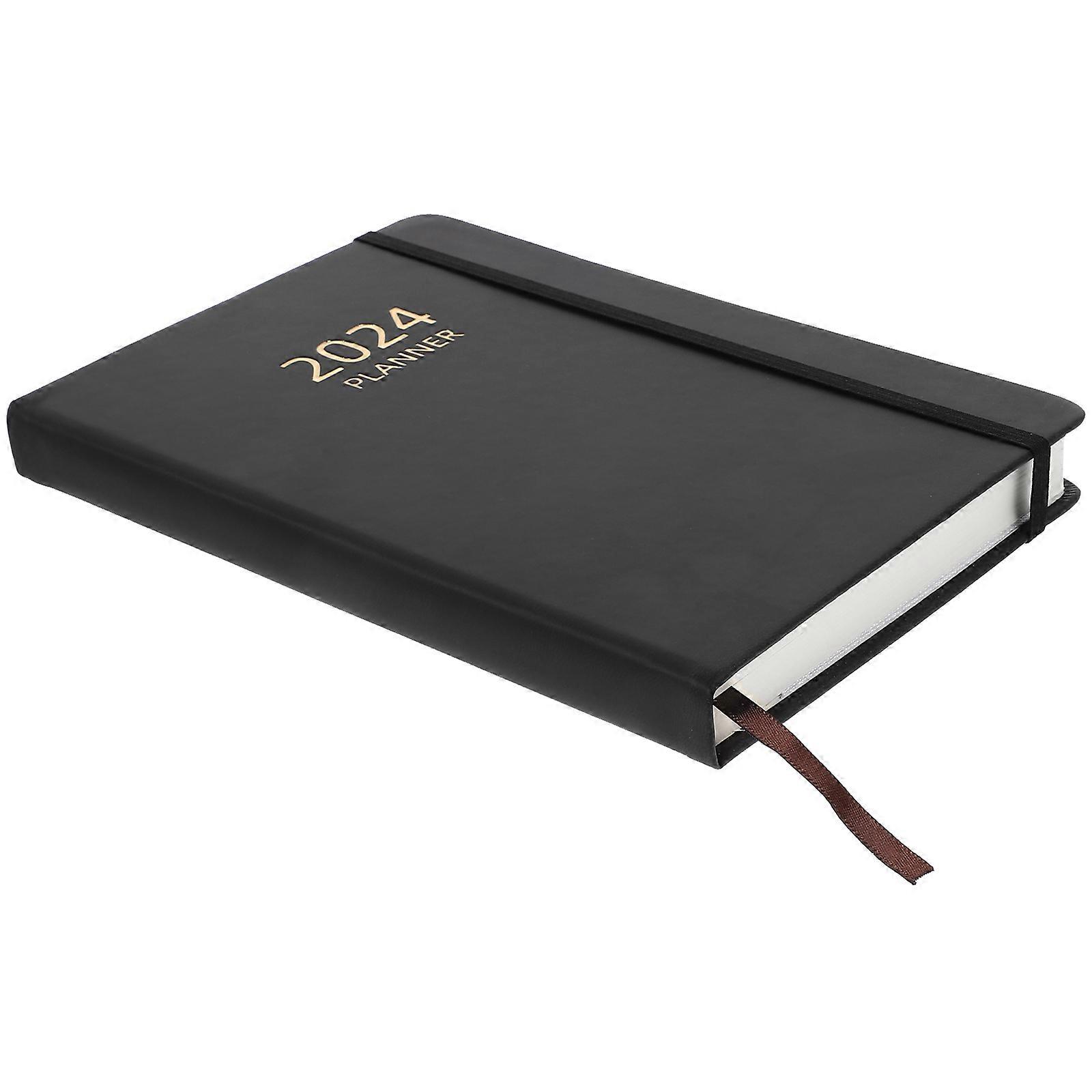 Yearly Schedule Notepad Planning Notebook for Writing Black Paper