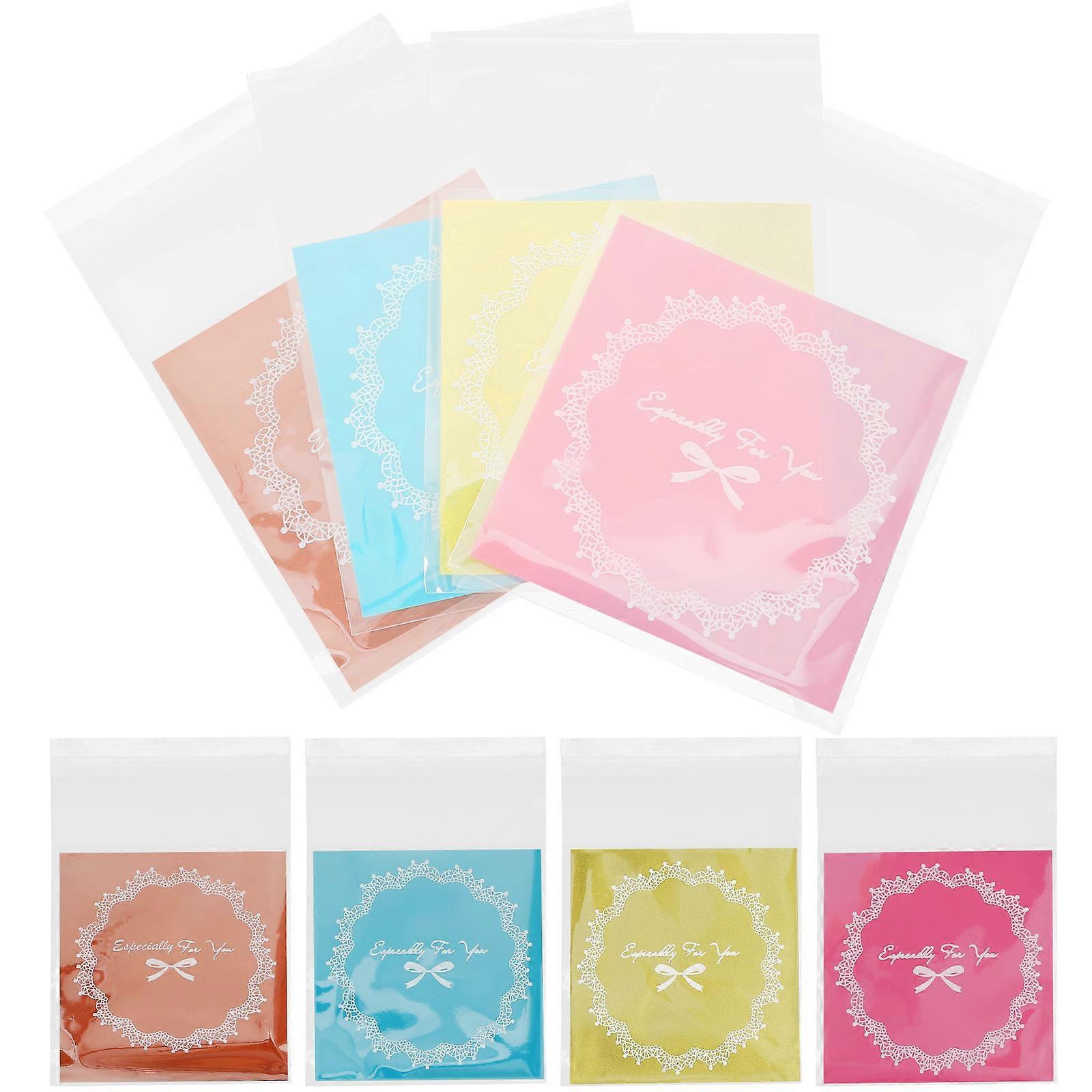 400pcs Self Sealing Cellophane Bags Cookie Bags Cellophane Bag for Packaging Candy Party Favor Mixed Color