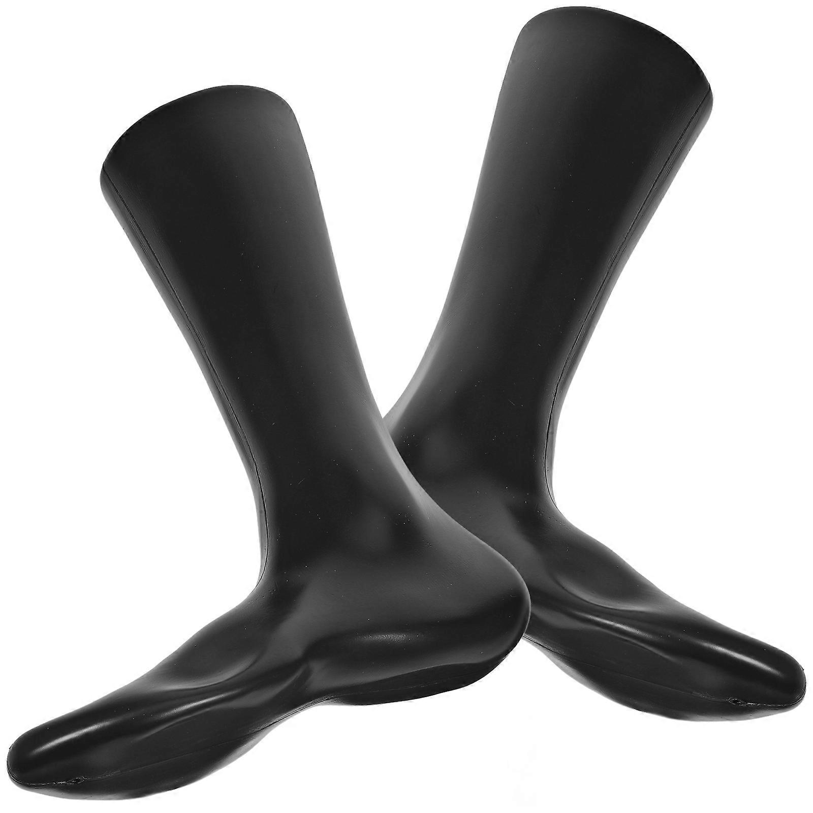 Black PE Sock Display Mannequin for Shop with Realistic Proportions and Construction 2 Pieces Men Type