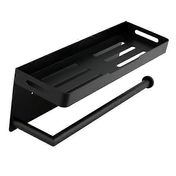 Magnetic spice rack with paper towel roll and hooks