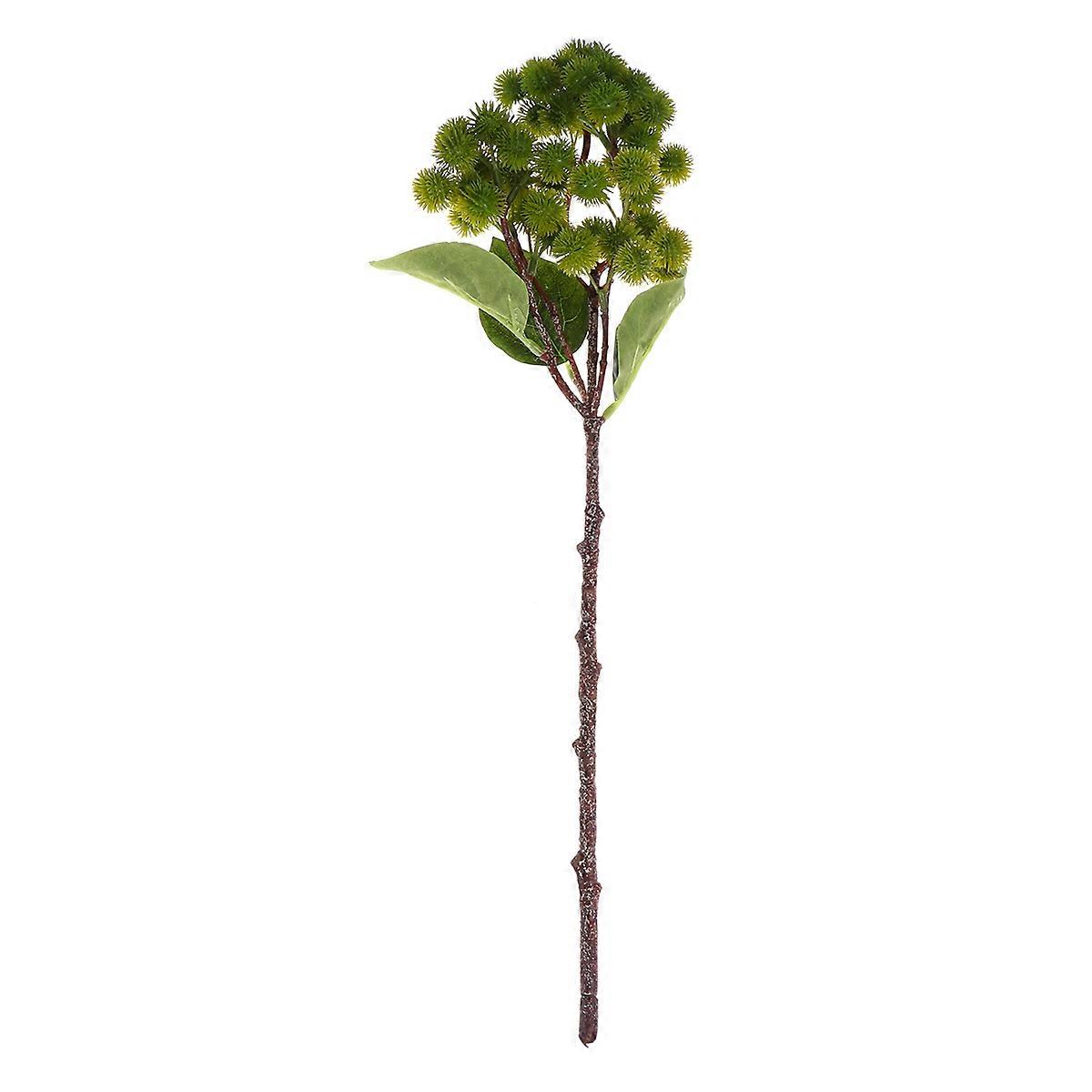 Artificial Chestnut Fruit Props with Vivid Plastic Flowers for Home Decoration and Photography 1Pc