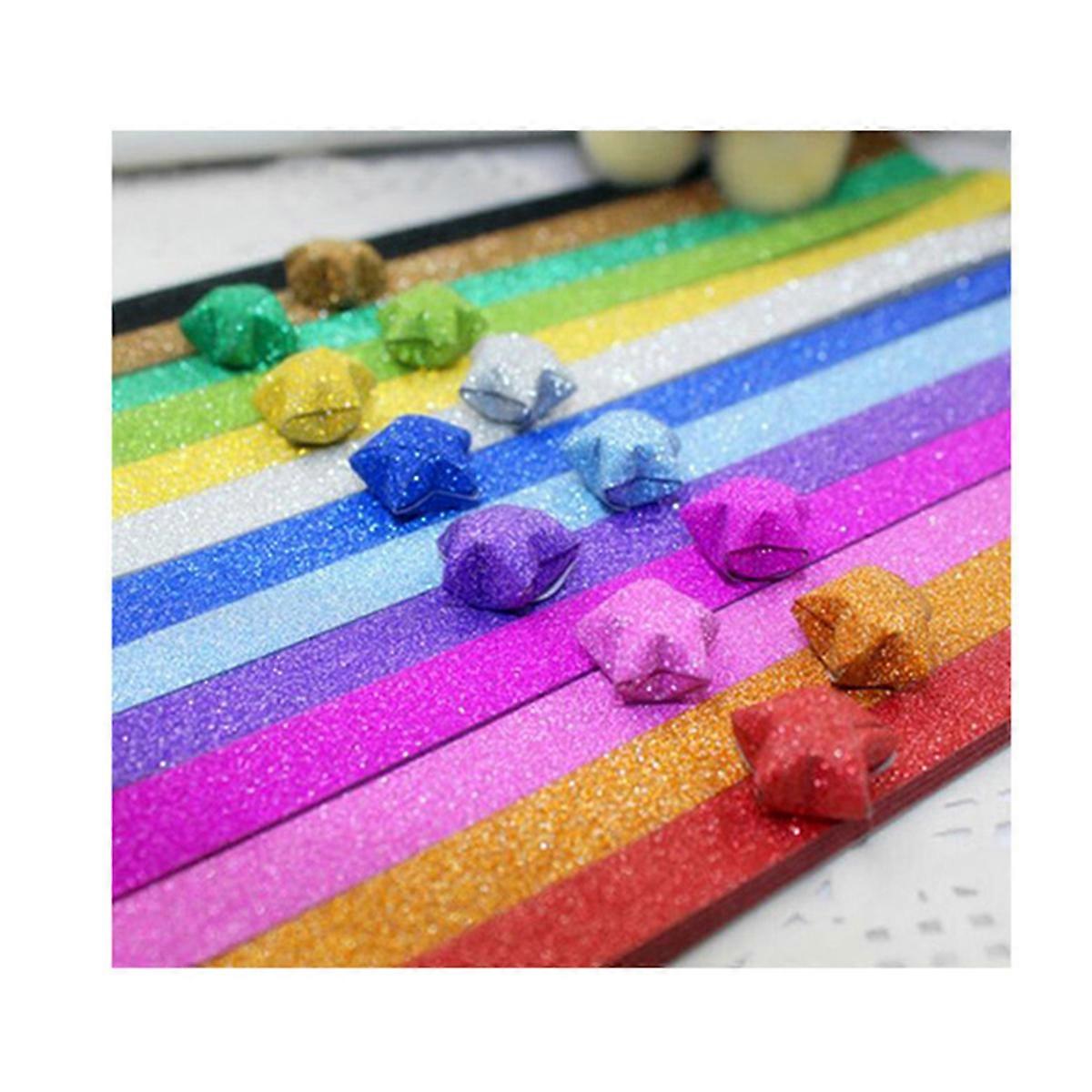 DIY Craft Glitter Paper Adhesive Glitter Powder Stickers Mixed Color For Art And Craft Making 10Pack