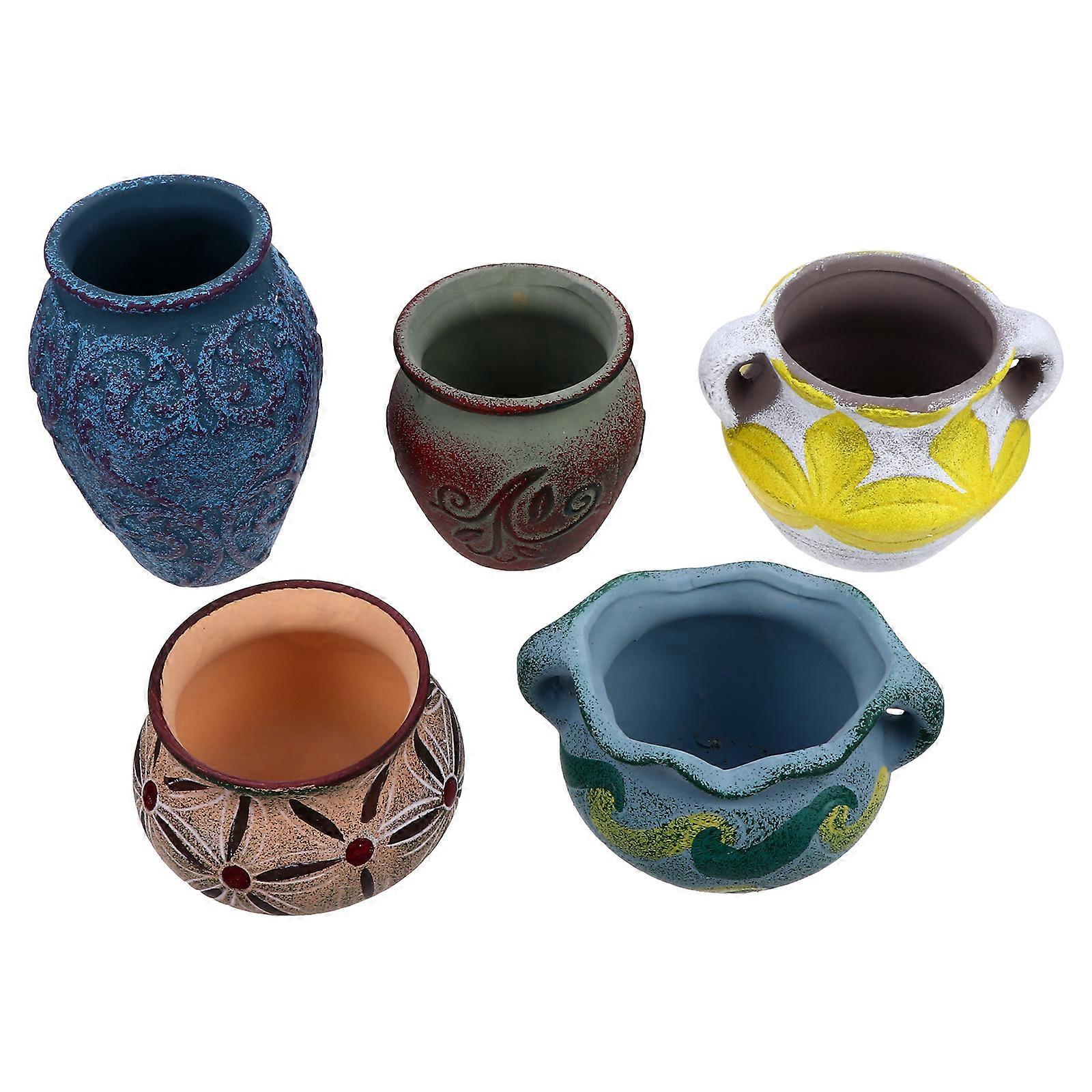 Decorative Indoor Flower Pot Creative Flowerpot Plant Maintenance Square Shape 8.5X8.5CM 5Pcs