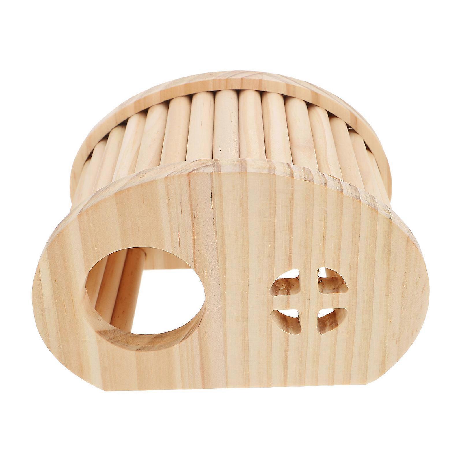 Hamster Hideout Small Pet Warm Nest Made of Synthetic Material Light Brown Color Perfect for Decor and Breed Box Use