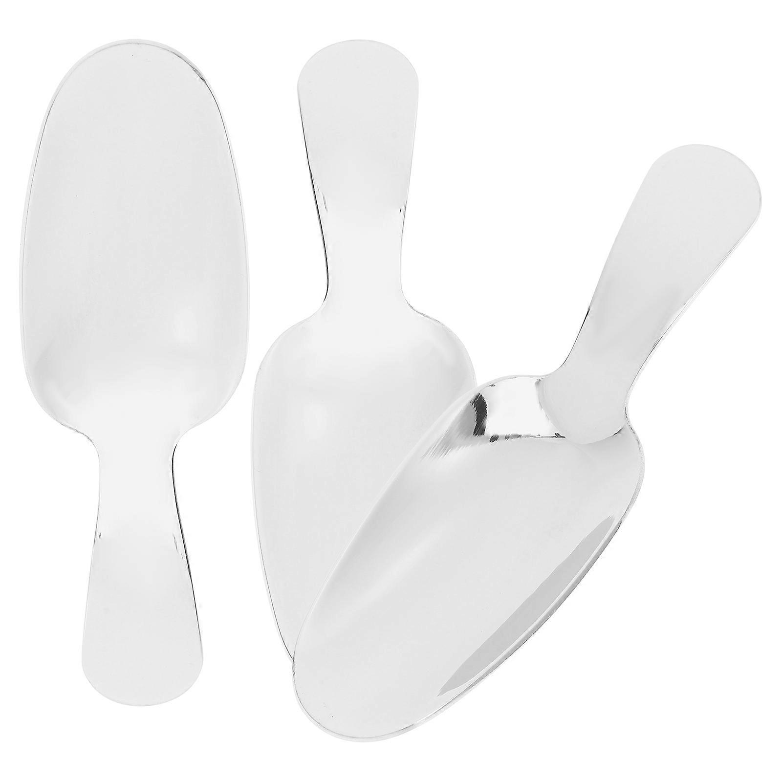 3Pcs Short Handle Dessert Spoon Set Stainless Steel Multi-functional Scoops Perfect For Cooking Enthusiasts And Parties