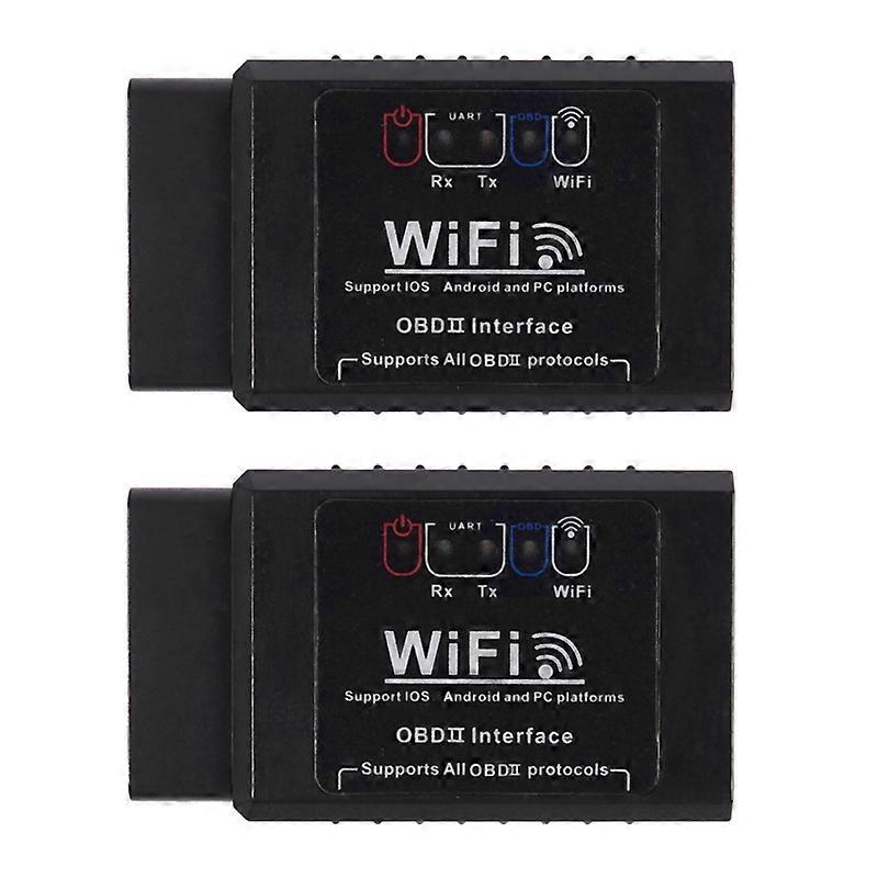 2X Elm327 V1.5 Obd2 Wifi Scanner for Multi Brands Can-Bus Support All Obd2 Protocols Works on Ios,Android,Symbian