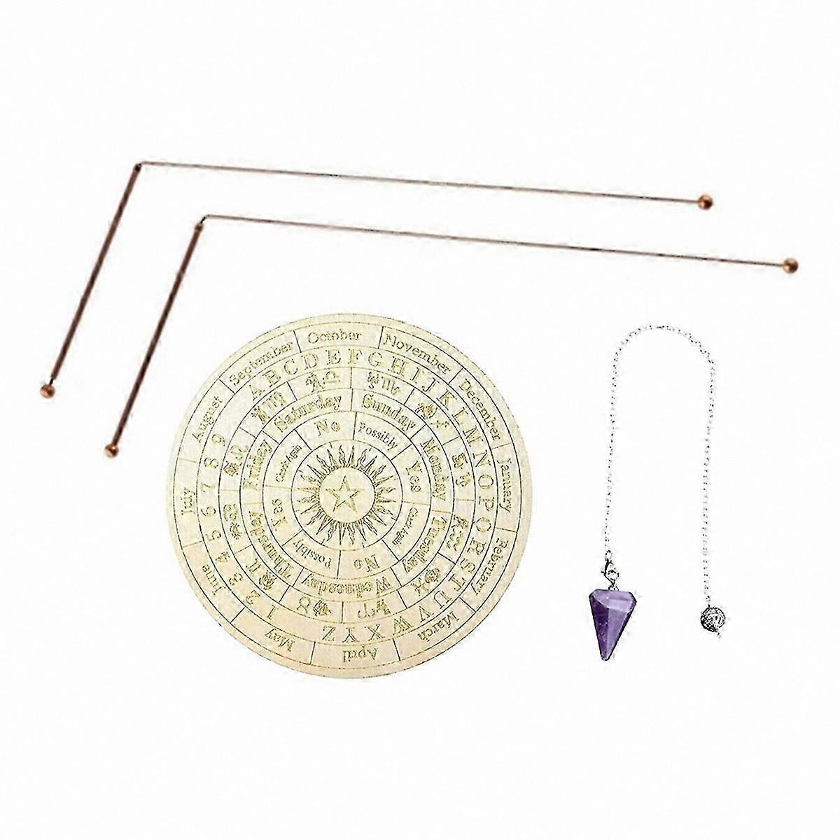 Dowsing Rods Kit with Divining Tools, Pendulums, and Divination Mat for Beginners and Professionals
