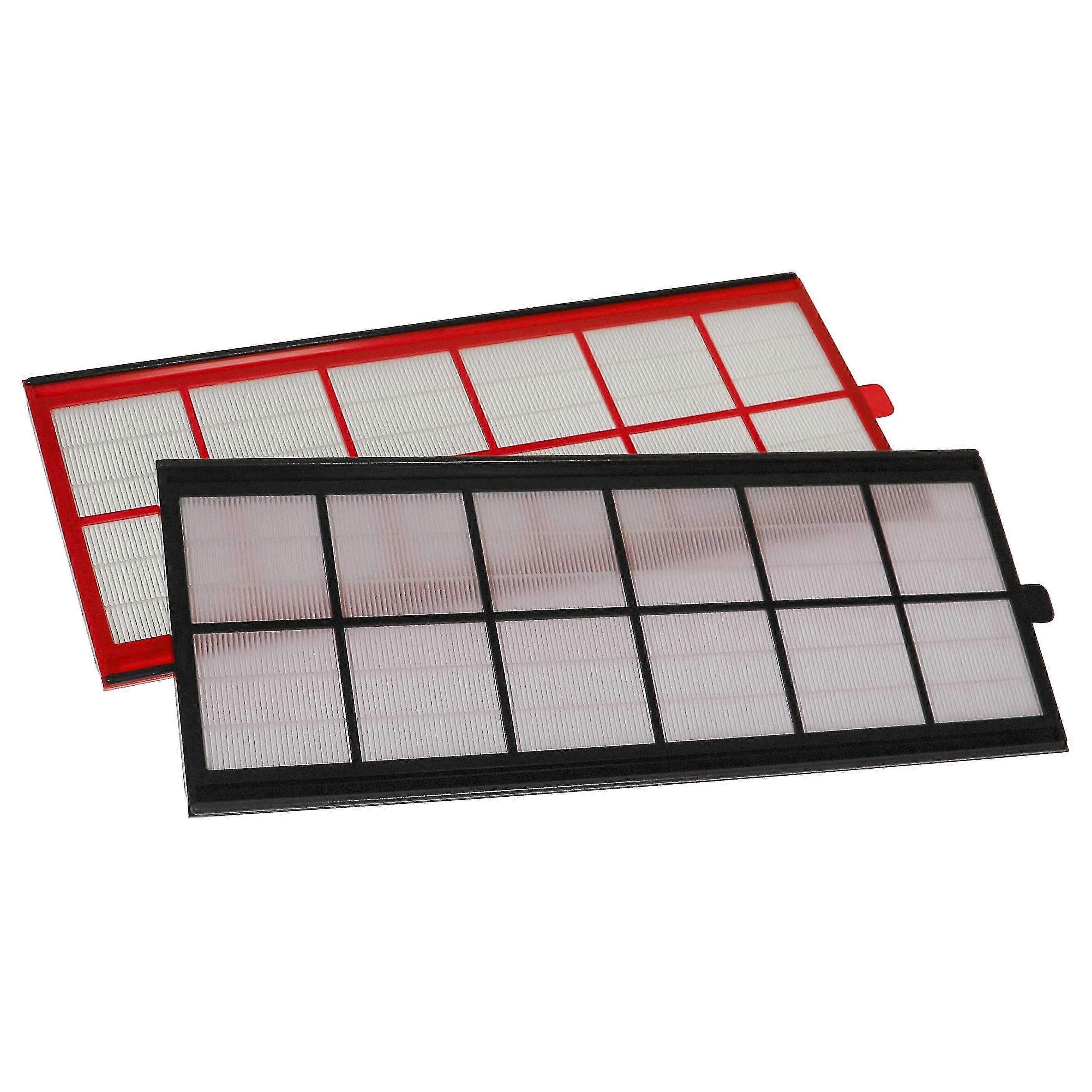 G4/F7 Ersatz-Luftfilter für Lüftungsanlagen mit Wärmerückgewinnung (2er-Pack), 50x17x1cm, weiß/rot/schwarz