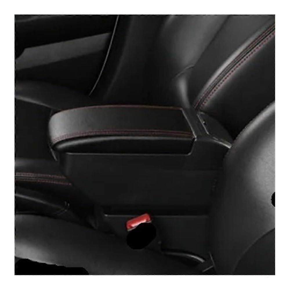 Double Layer Armrest for Fj Cruiser Armrest Box with Cup Holder Ashtray Accessories Black Red No USB