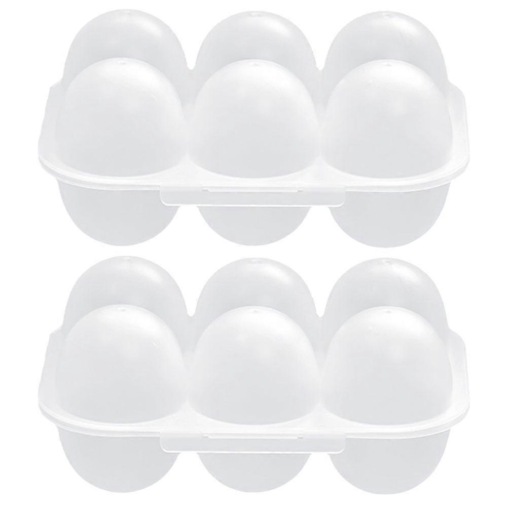 Reusable Plastic Egg Holder with Lid for Easy Organization and Fresh Storage in Fridge 6grid Design