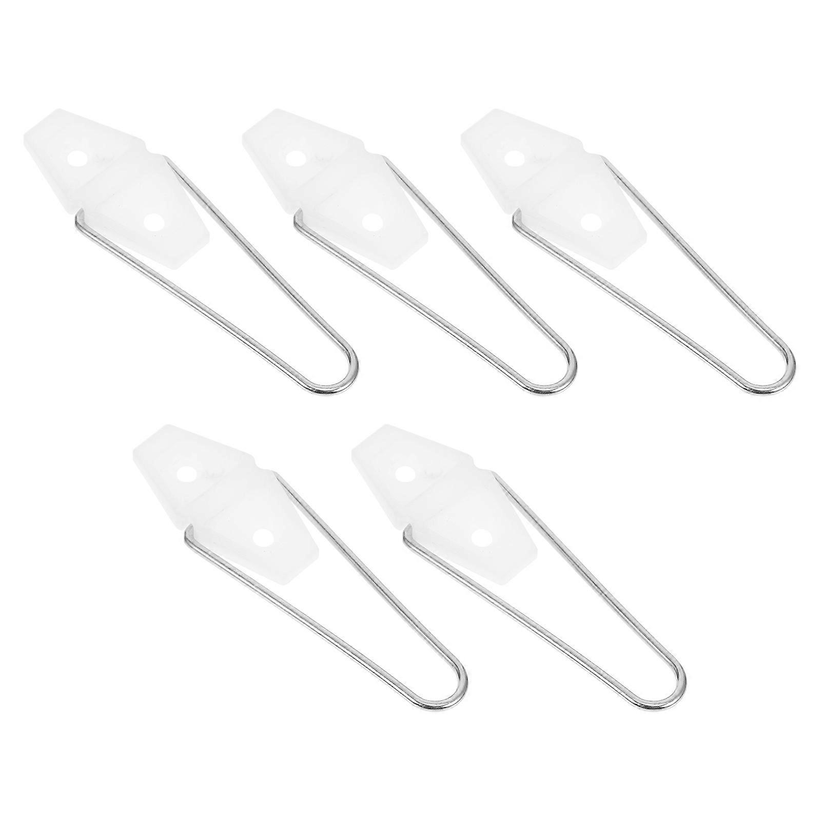 White Photo Frame Brackets Set of 5 for Stable Tabletop Display Stand Plastic Metal
