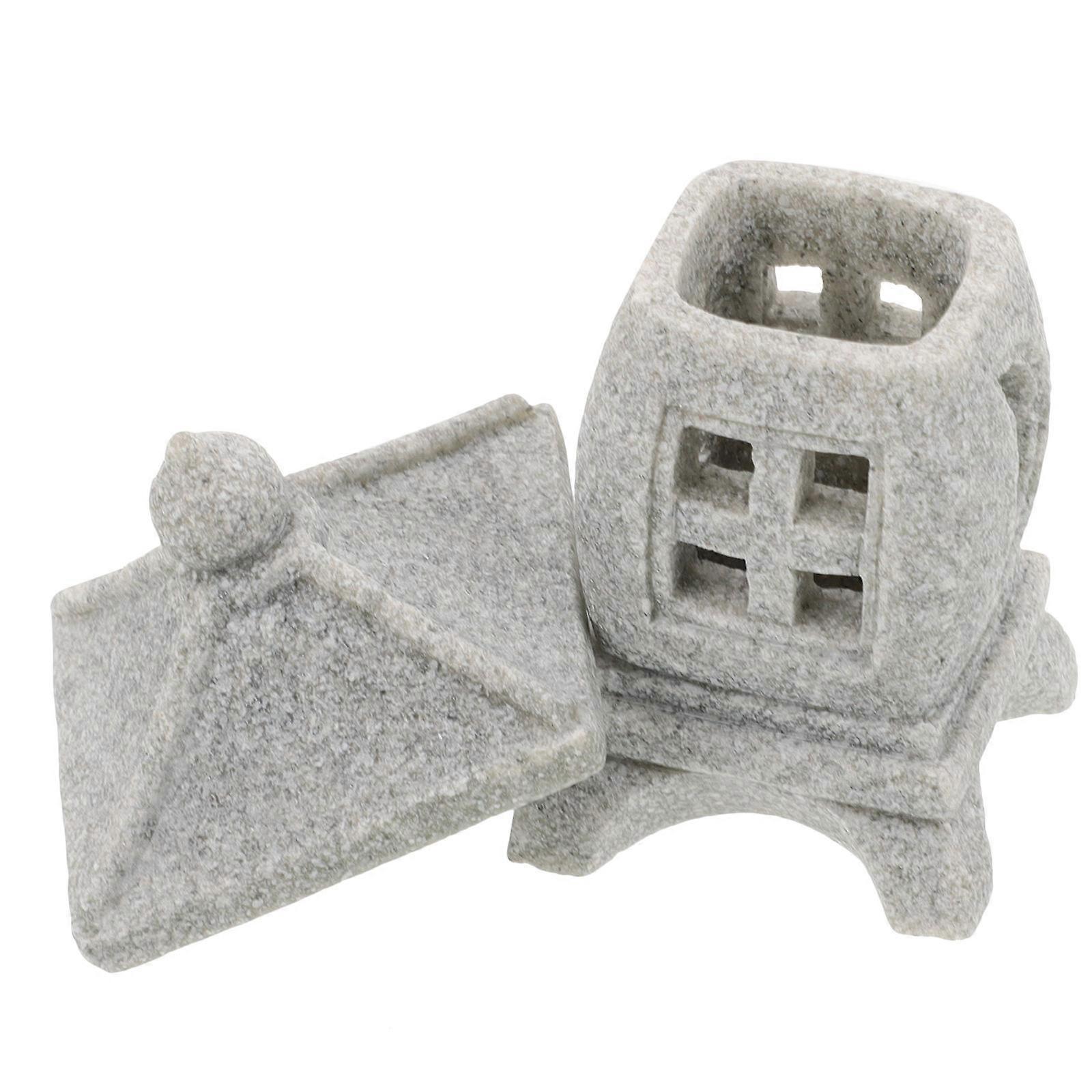 Resin Garden Mini Pavilion Statue Decorative Item Perfect For Any Occasion 1Pack