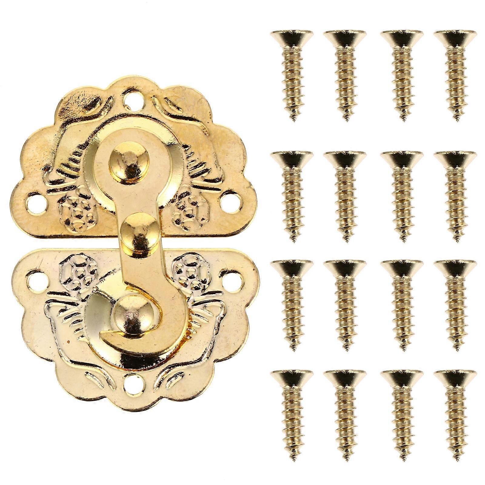 5pcs Retro Buckle Latch for Packing Boxes, Durable Alloy Panel Hasp, Stylish Furniture Accessory for Easy Installation and Replacement of Damaged