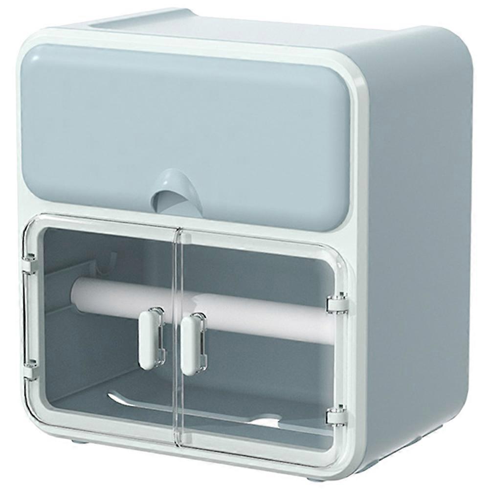 Wall Mounted Tissue Box for Home Made of PP Light Green and Smooth Edges 7.87x4.72x5.91