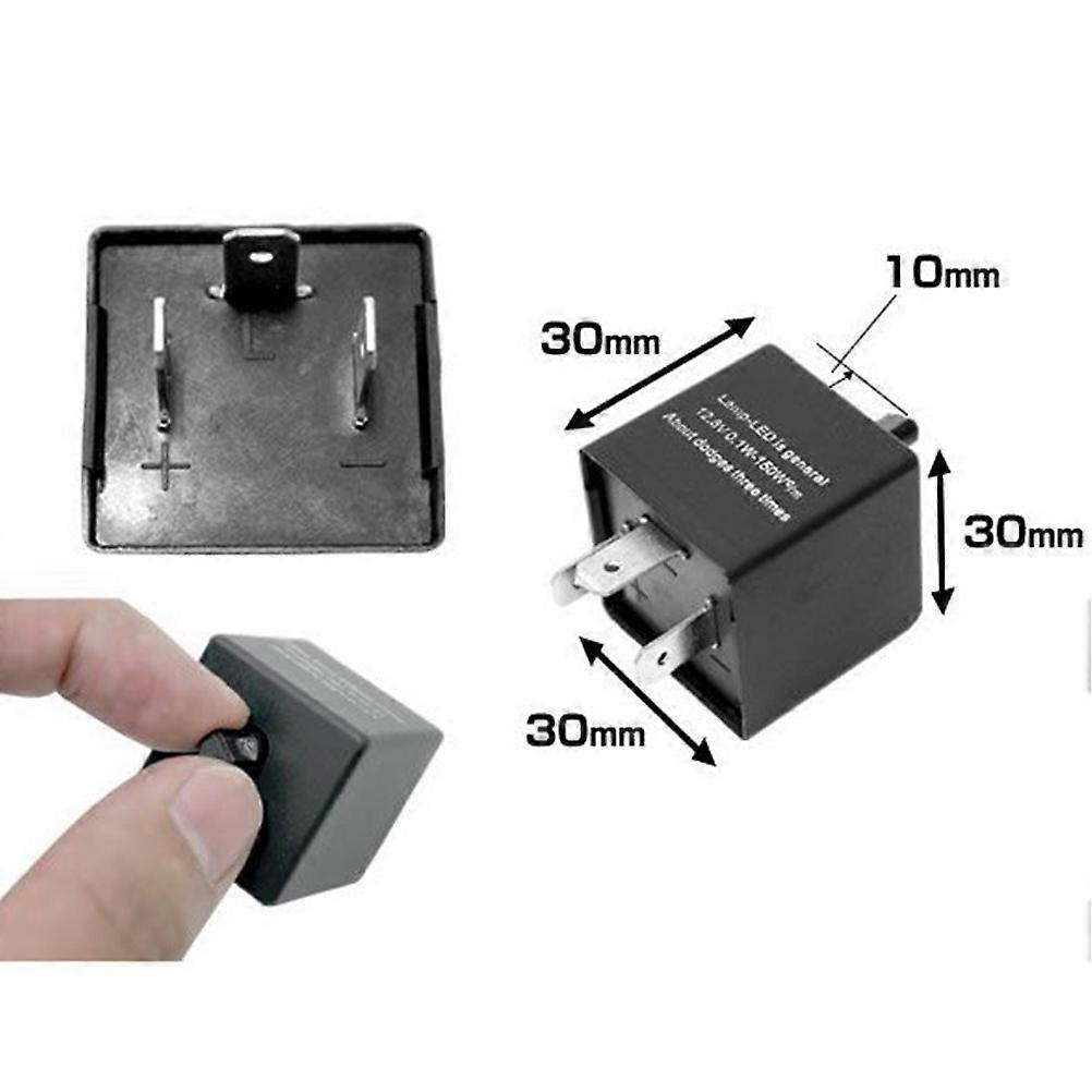 Car Turning Indicator Adjustable Frequency Light Black 1Pack For Motorcycle Wide Operating Voltage Feature