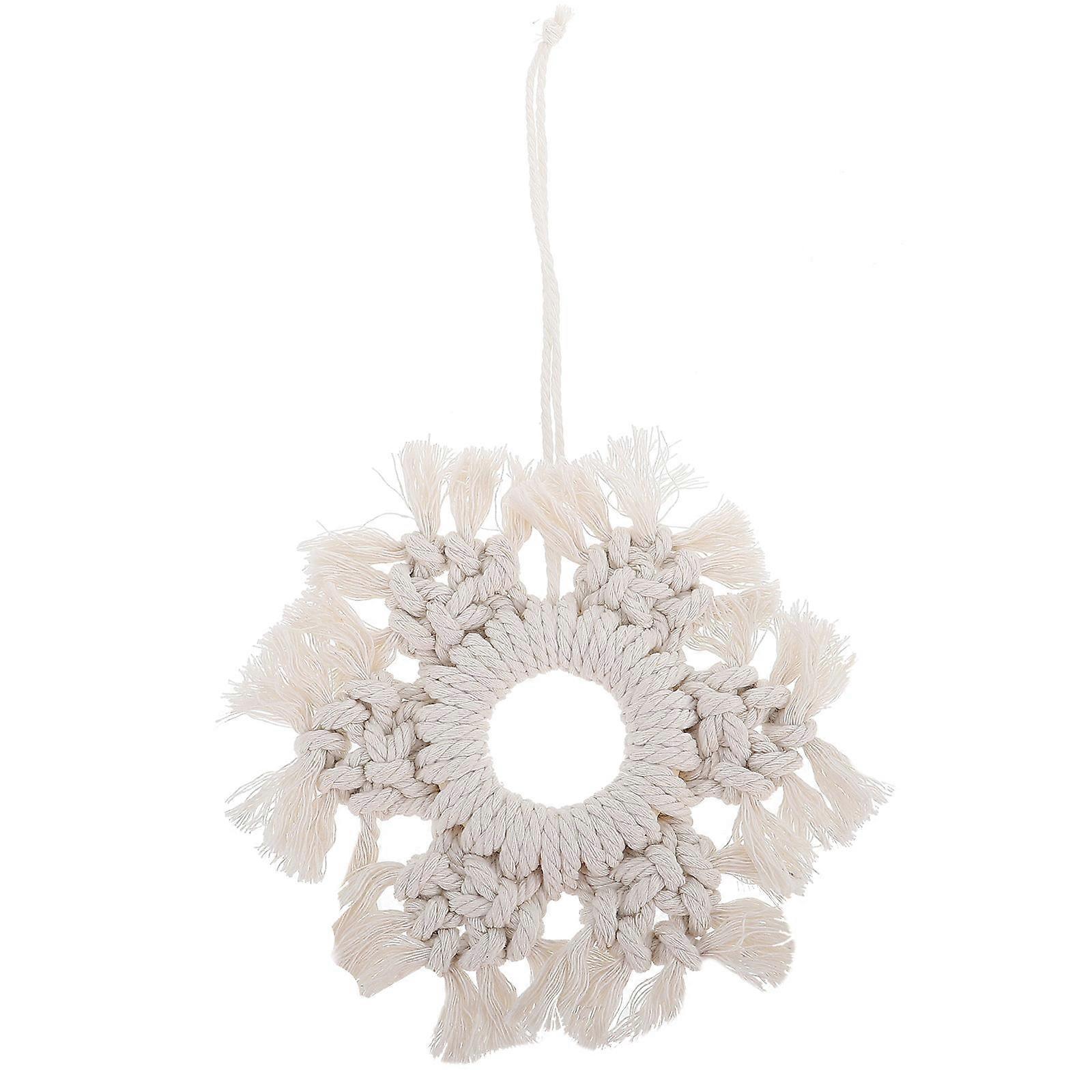 Snowflake Shape Table Cushion Adornment For Living Room Study Room In Beige Cotton With Decorative 1Pack