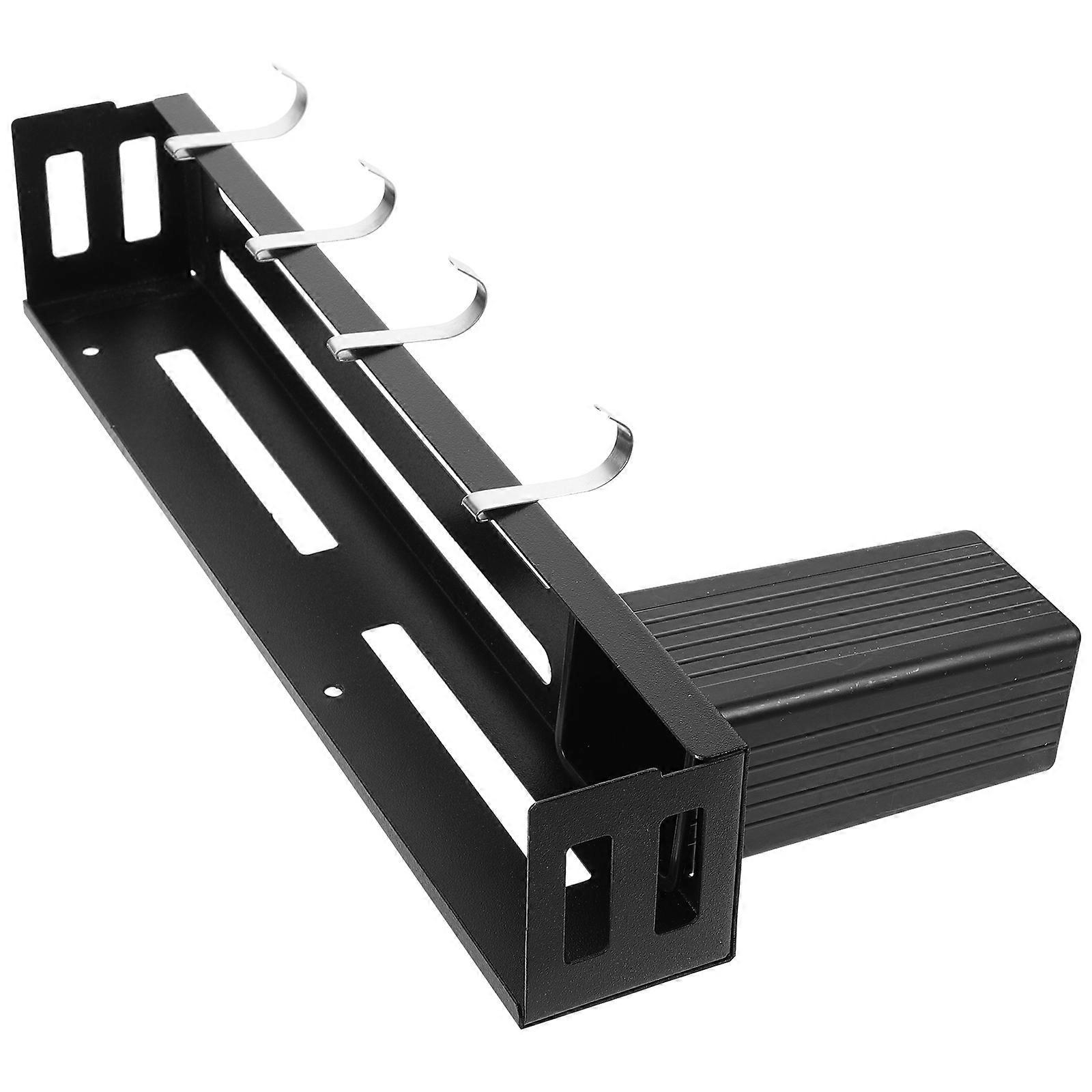 Chopstick Container Wall Mounted Kitchen Holder Black Carbon Steel For 1Set