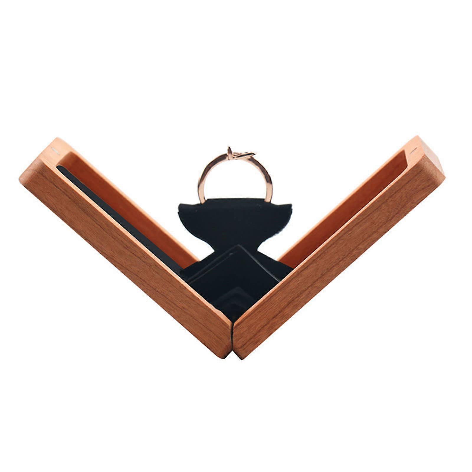 Wooden Rectangle Storage Box With Soft Inner Compartment Handmade Jewellery Chest And Display Box