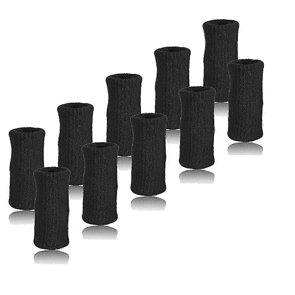 Finger Support Splint Sleeves Pack of 10 for Thumb Stabilization, Elastic Breathable Protection for Basketball and Golf