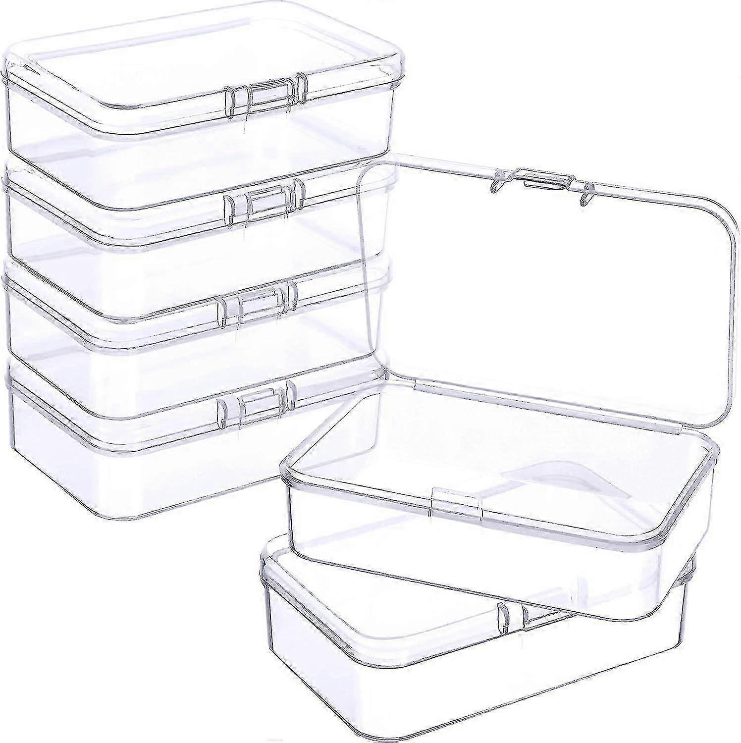 2025 Mini Plastic Clear Beads Storage Containers Box (6 Pieces)