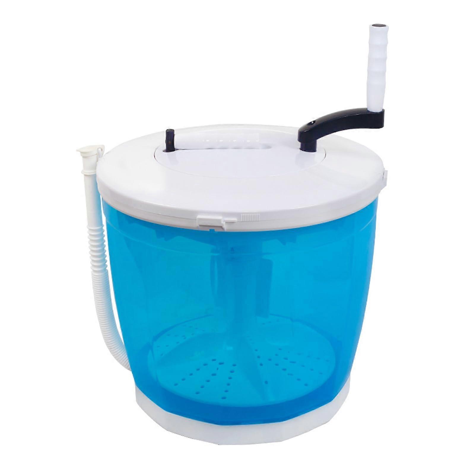HandCranked NonElectric Washing Machine, Portable with Drying Basket, 600 rpm
