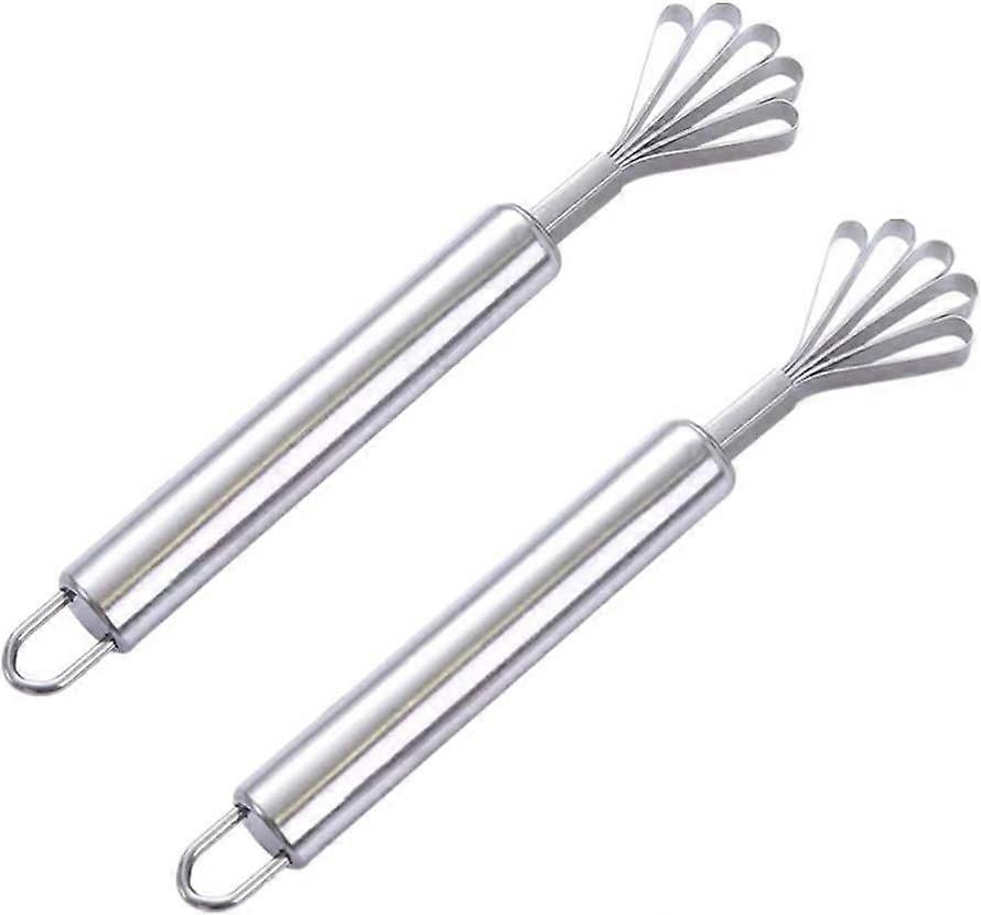 Stainless Steel Coconut Scraper - Multi-Purpose Kitchen Tool (Silver, 2pcs)