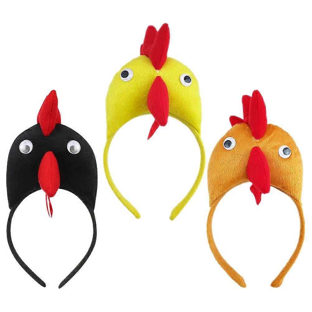 Easter Rooster Headband Cartoon Style Accessories For Festivals And Parties Assorted Color 12 Pcs