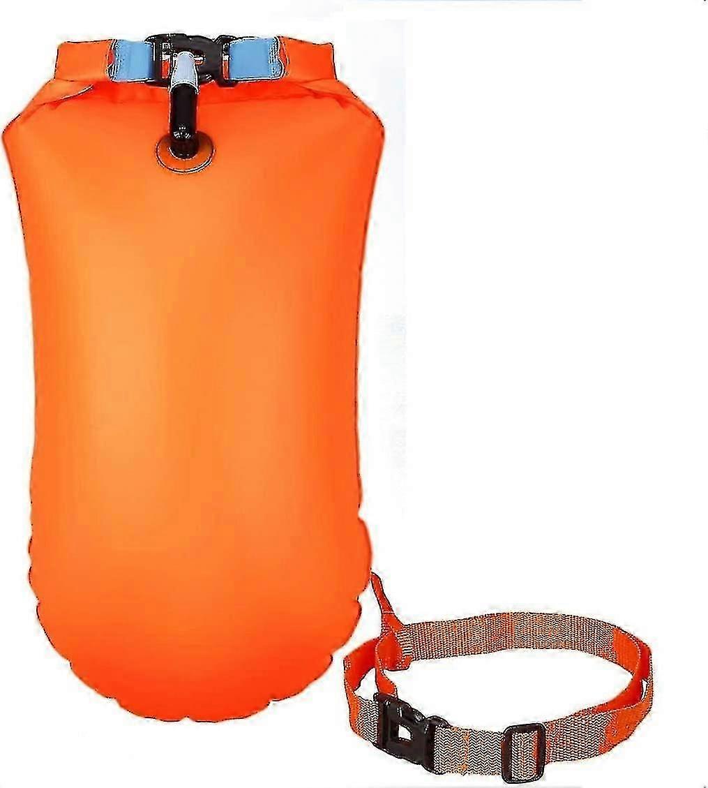 Swim Buoy 20l Swimming Tow Float Waterproof For Open Water Swimmers And Triathletes Light And Visible Float For Safe Training And Snorkelers1pc-orange