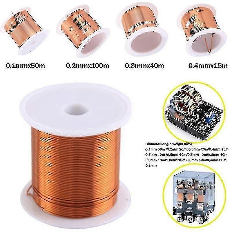 10-100m Bakır Lake Tel 0.1mm-0.9mmkablo Bakır Tel Mıknatıs Tel Emaye Bakır Sargı Tel Bobin Bakır Tel
