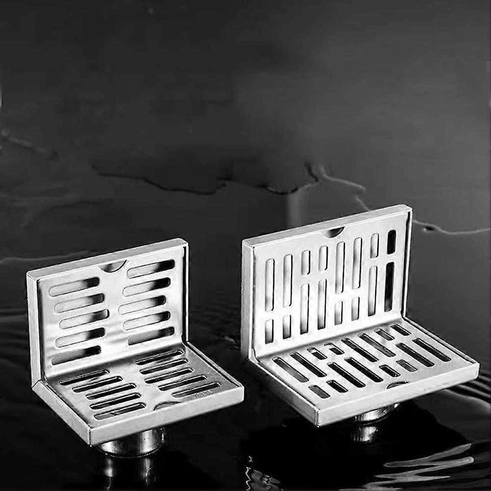 304 stainless steel Lshaped floor drain, corner installation with efficient water flow design (10 cm)