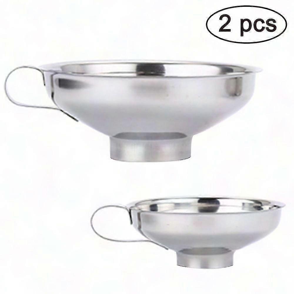2-Piece Stainless Steel Jam Funnel Set - Large & Small Kitchen Tools