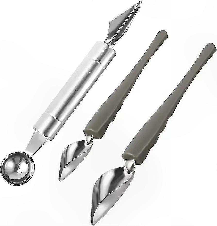 3-Piece Kitchen Spoon Set for Dessert Plating and Artistic Drawing