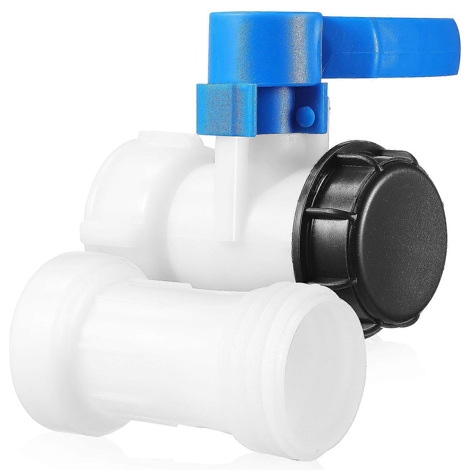 Plastic Outlet Control Valve with Long Tube for IBC Water Tanks, Butterfly Valve for Rainwater Tank Faucet and Hose, Leak Resistant Tap Water Butt