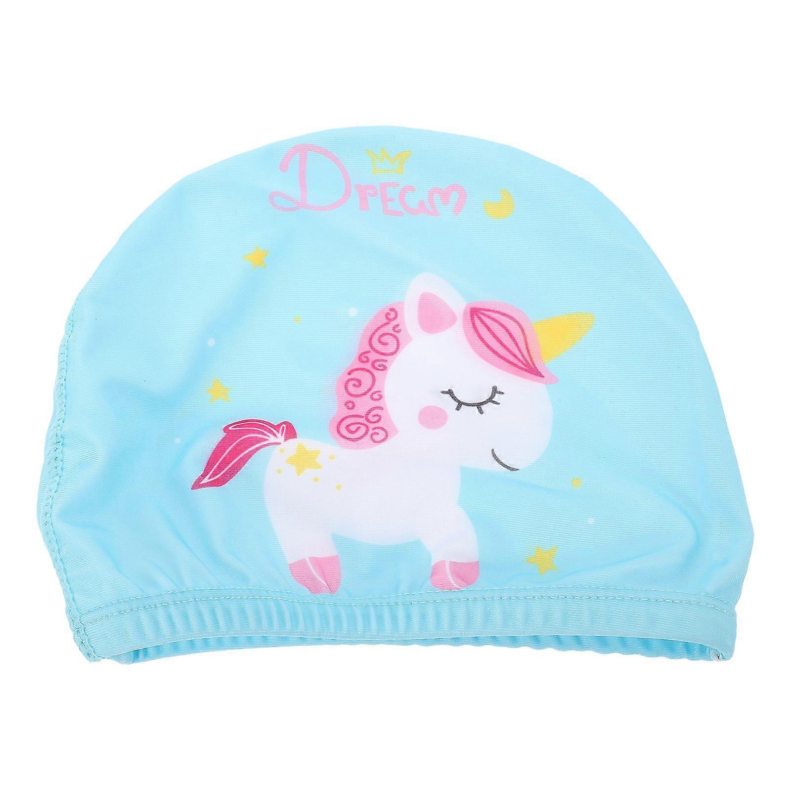 Nylon simhatt tecknad mönster simhatt simning tillbehör för barn