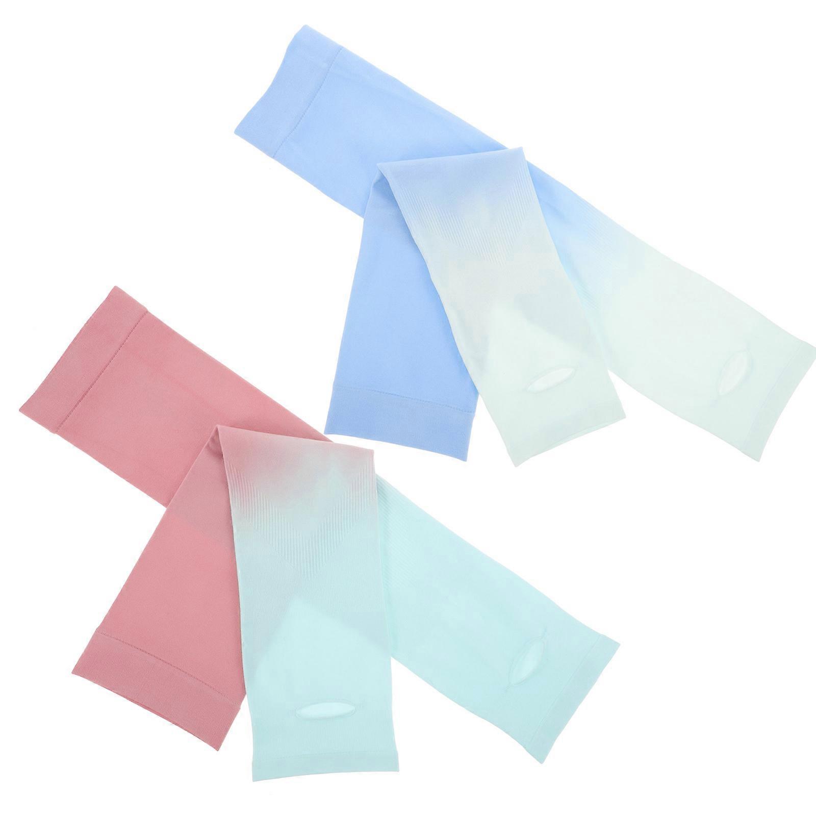 Sports Arm Sleeves Cooling Arm Sleeves for Cycling Assorted Color Nylon Spandex with Breathable Fabric 2 Pairs