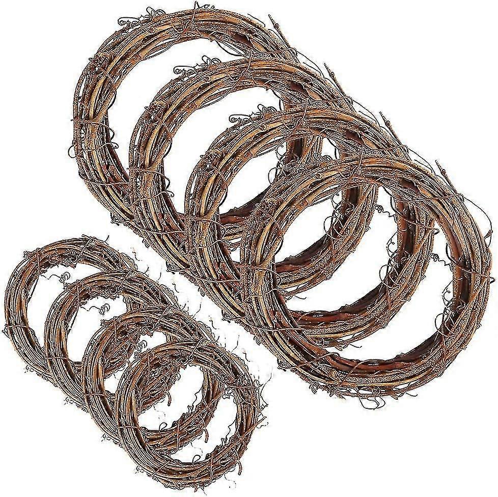 8 Adet Doğal Çelenkler Asma Çelenkleri Diy Craft Asma Çelenk Çelenk Paskalya Bahar Çelenk Kapı Çelenk Parti Düğün (8, 12 cm)