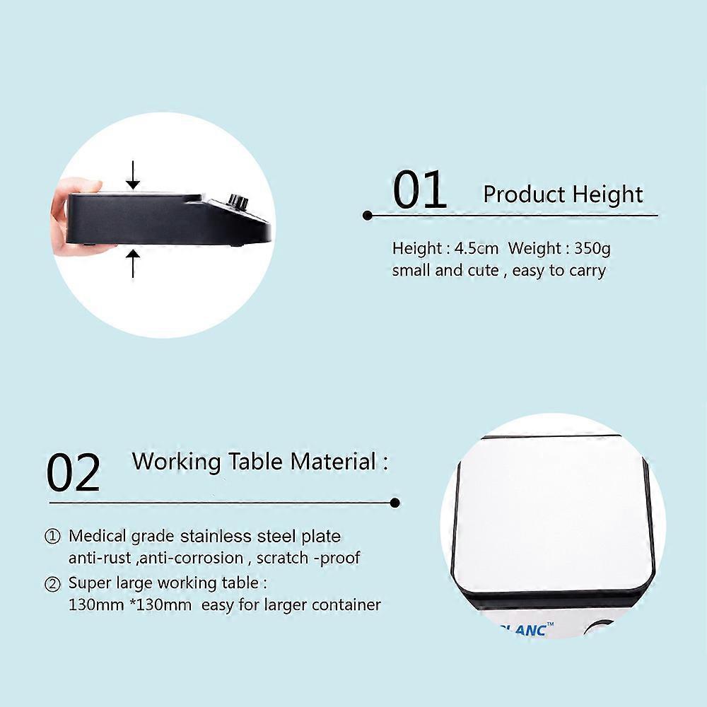 Ciblanc Magnetic Stirrer Mixer 3500rpm Max Stirring Capacity 3500ml with Stir Bar Power Adapter Experiment Equipments