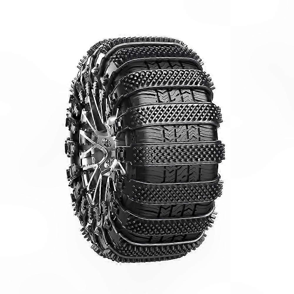 Universal Reusable Tire Chains for Snow, Anti-Slip Zip Tie Solution for Winter Traction Control