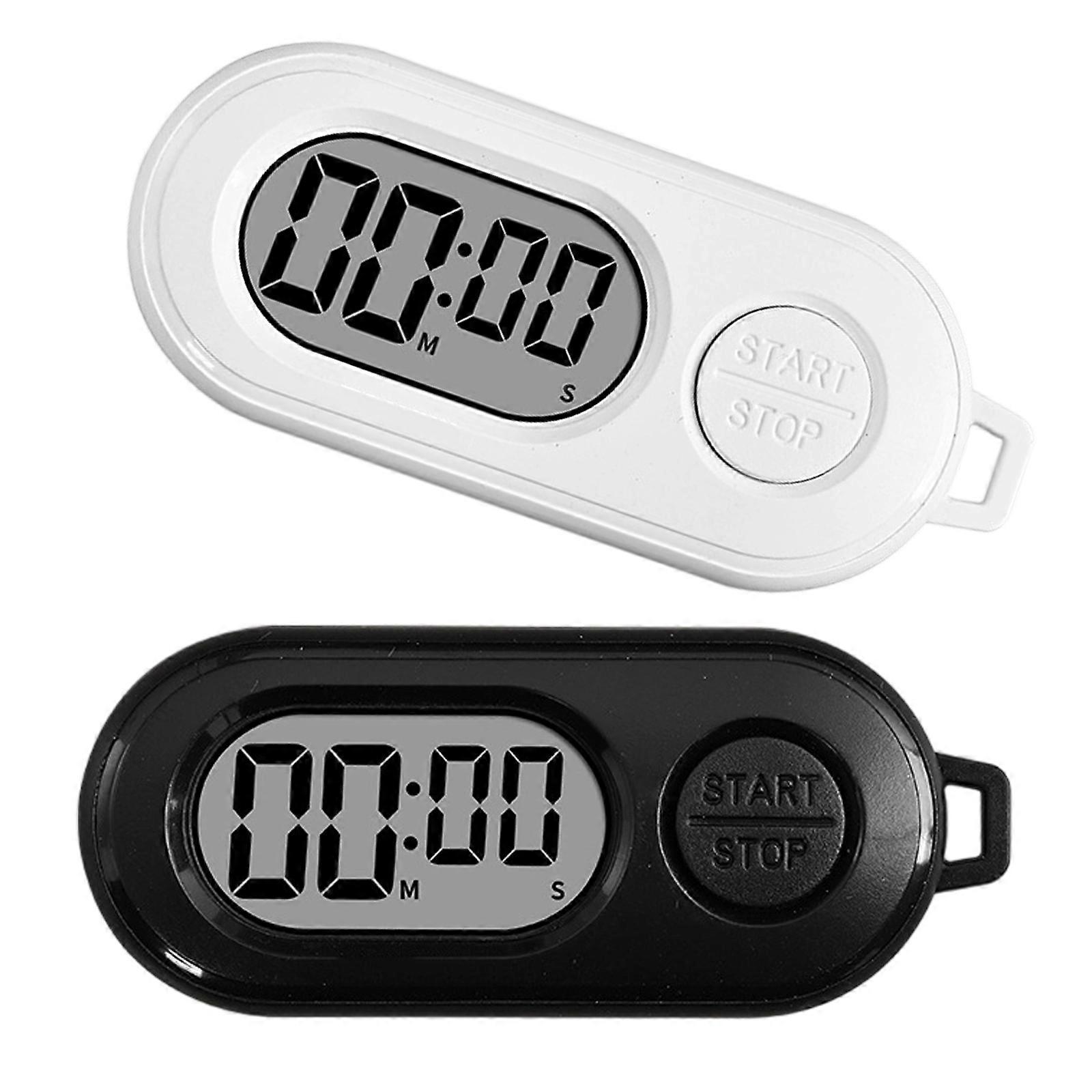 High Accuracy Mini Keychains Timers Timer Not Scratch Designs Digital Timer for Sports Cooking Outdoor Activity  White