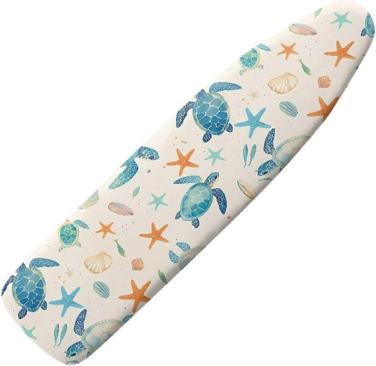 Turtle Starfish Home Ironing Board Cover with Hook and Loop and Elastic Edge for