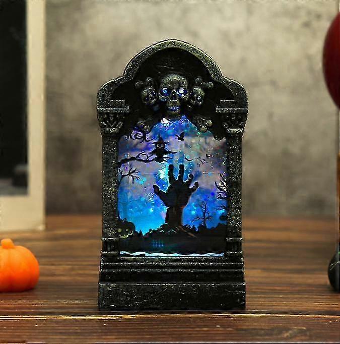 Gravestone Halloween Night Light Luminous Tombstone Haunted House S...