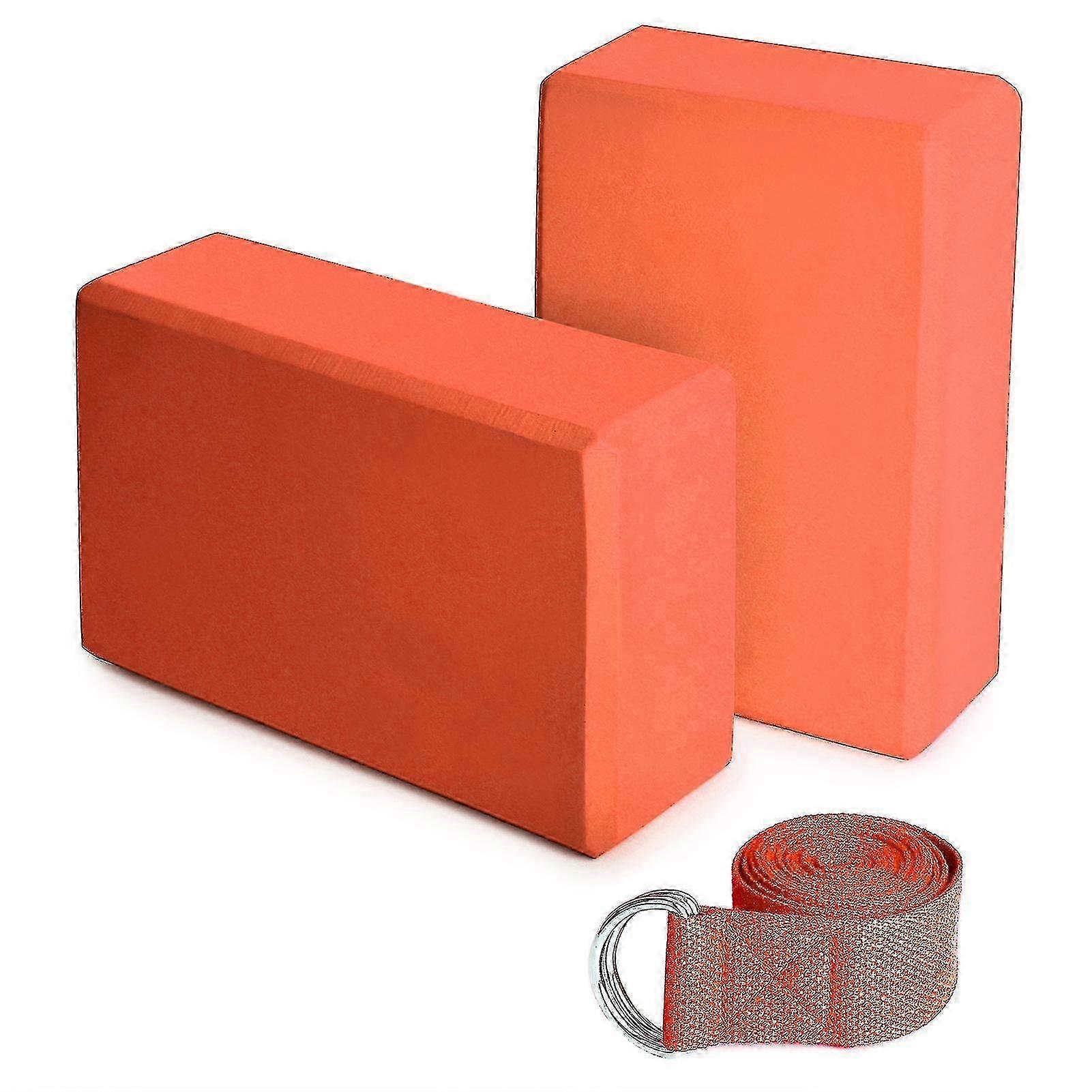 :,2 Pcs Yoga Block, Yoga Cotton Strap
