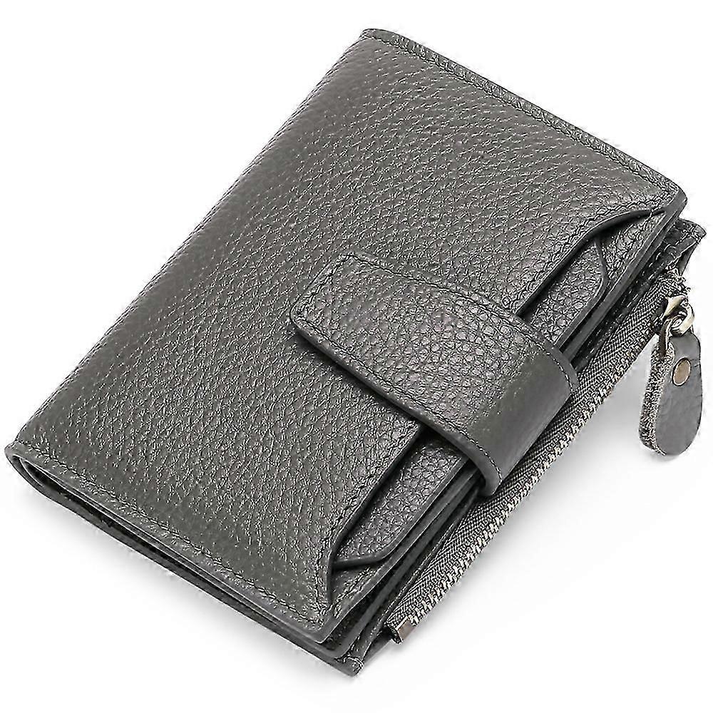 Stylish Women'S Wallet, Compact Size Genuine Leather RFID Blocking Multiple Card Slots Coin Pocket for Daily Carry (3.93 X 1.2 X 5.12 Inches)