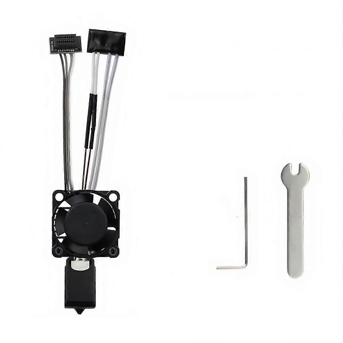 For P1 3D Printer Hotend Kit with Cooling Fan Hardened Steel Nozzles Enhanced Printing Precision 0.6MM