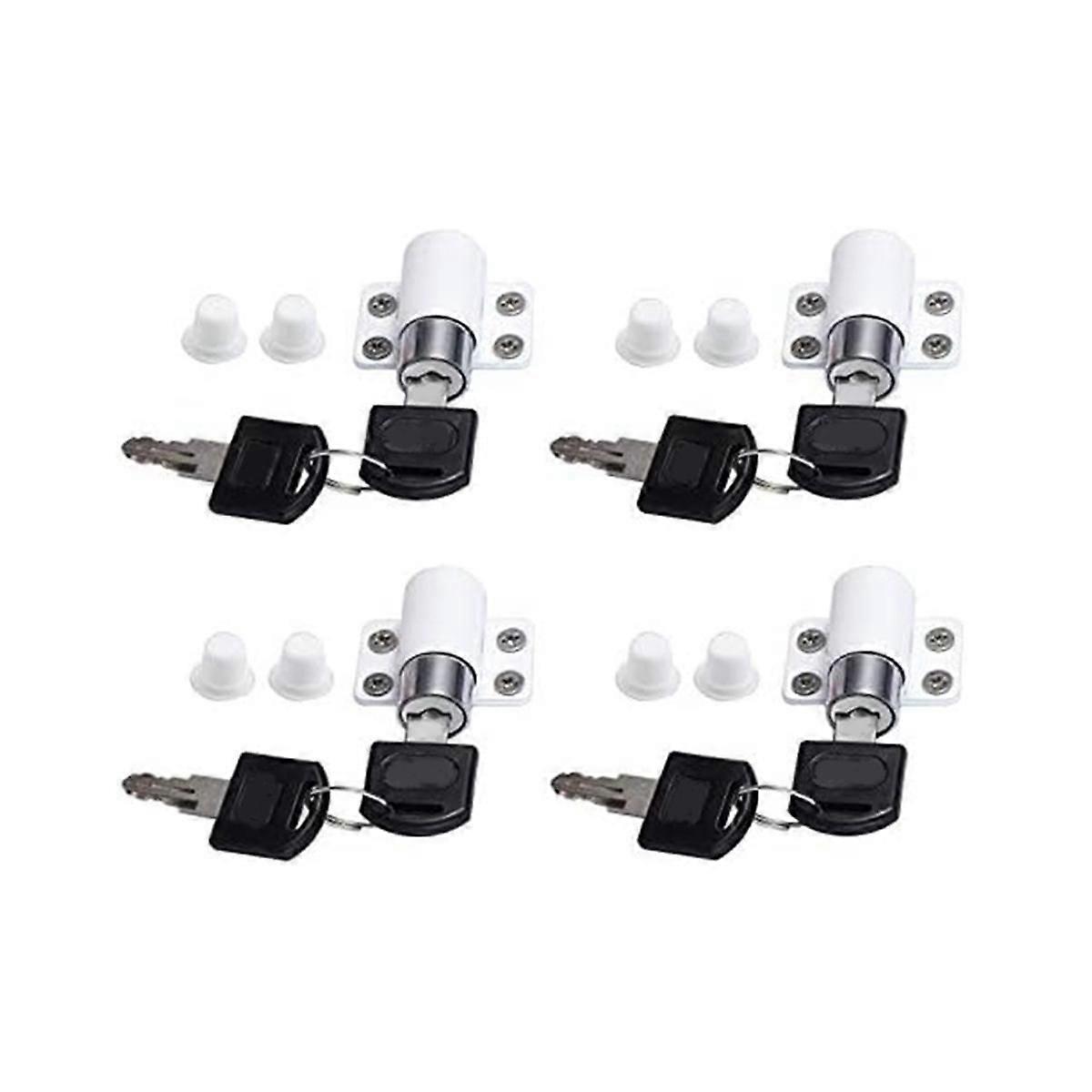 4PCS Sliding Window Lock Security with Key for Sliding Door, Child Security Locks Home Security Chi