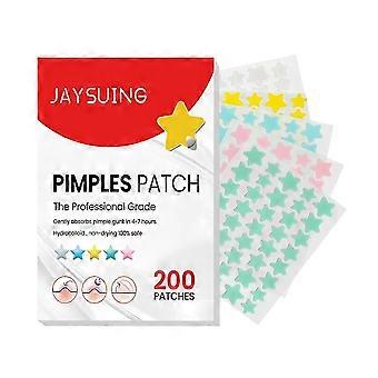 Pimple Patches for Face Hydrocolloid Acne Patches Versitile Cute Star Zit Covers Spot Stickers Mild and non-irritating Patches 5 Color 3 Sizes