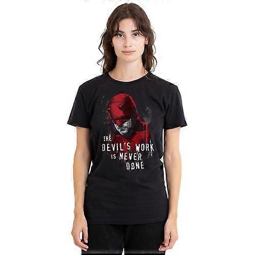 Daredevil Womens/Ladies Born Again The Devil's Work Is Never Done T-Shirt