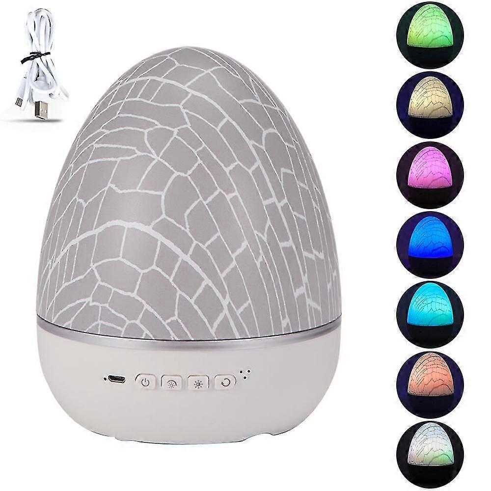 Rotating Dinosaur Eggshell Night Light Projector for Kids