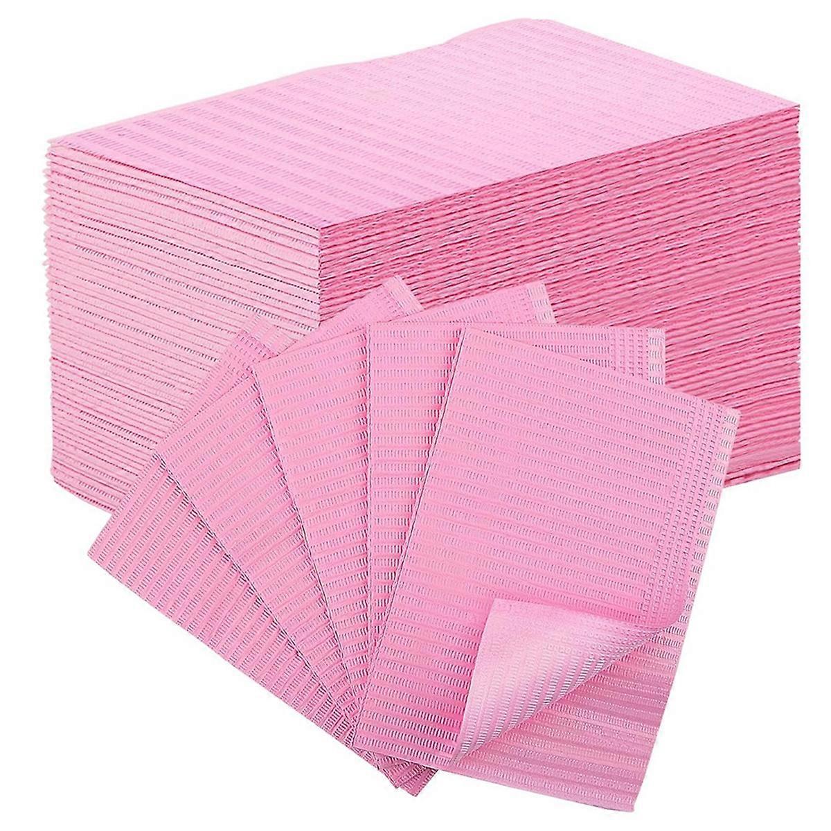 125pcs Nail Mats Foldable Nail Paper Towels, Table Acrylic Nail Practice Sheet,Nail Table Practice Mat Pink